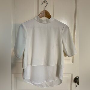 Wayf Cream Layered Edgy * Fun Blouse